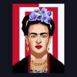 Frida Kahlo pop art Poster<br><div class="desc">Frida Kahlo pop art,  women's day</div>