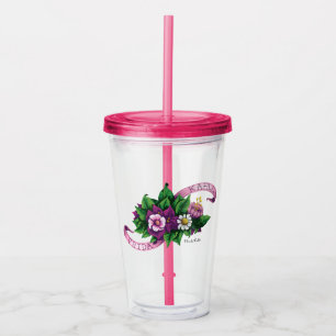 Frida Kahlo   Purple Floral Bouquet Acrylic Tumbler