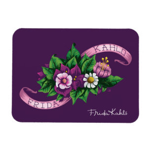 Frida Kahlo   Purple Floral Bouquet Magnet