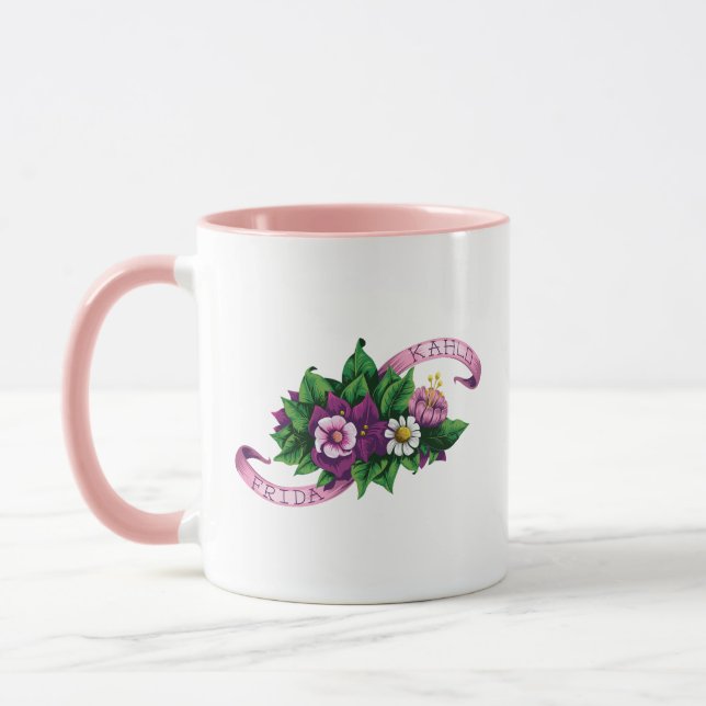 Frida Kahlo | Purple Floral Bouquet Mug (Left)