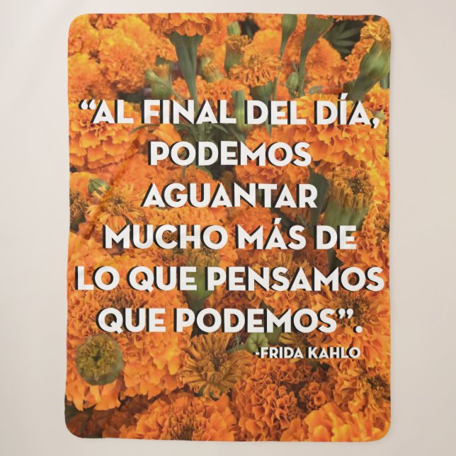 Frida Kahlo Quote Blanket (Front)