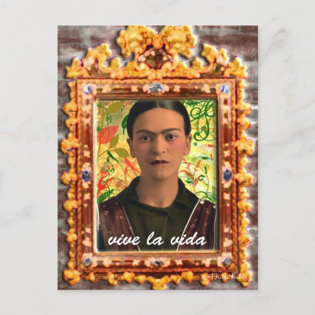 Frida Kahlo Reflejando Postcard (Front)