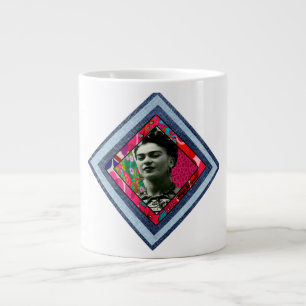 Frida Kahlo Retro Denim Diamond Large Coffee Mug