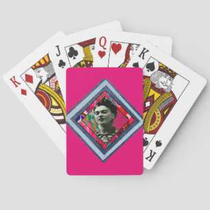 Frida Kahlo Retro Denim Diamond Playing Cards