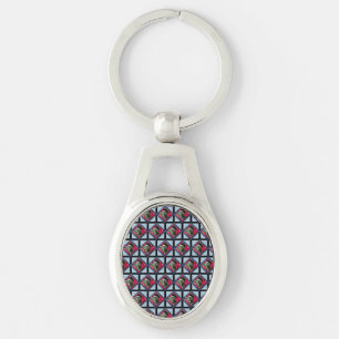 Frida Kahlo Retro Pink Denim Key Ring