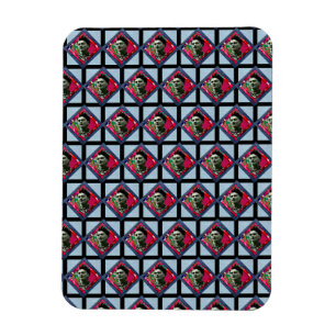 Frida Kahlo Retro Pink Denim Magnet