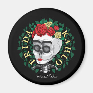 Frida Kahlo   Skull with Rose Crown Magnet