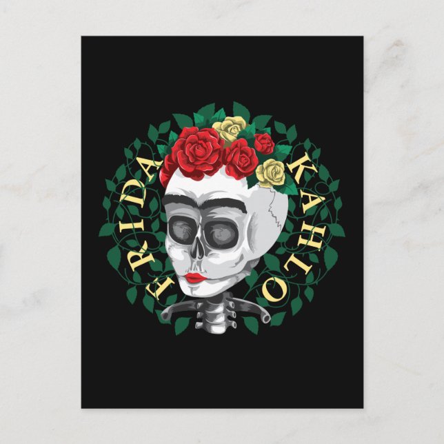 Frida Kahlo | Skull with Rose Crown Postcard (Front)