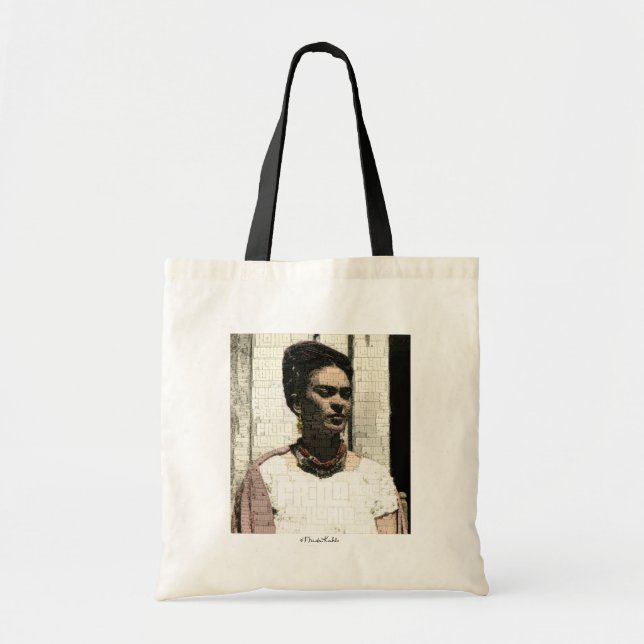 Frida Kahlo Textile Portrait Tote Bag (Front)