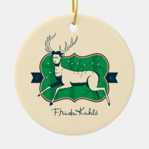 Frida Kahlo   The Wounded Deer Ceramic Tree Decoration