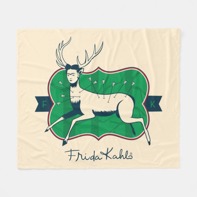 Frida Kahlo | The Wounded Deer Fleece Blanket (Front (Horizontal))