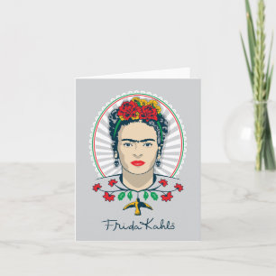 Frida Kahlo   Vintage Floral Card