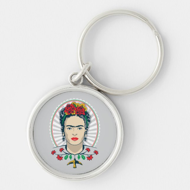 Frida Kahlo | Vintage Floral Key Ring (Front)