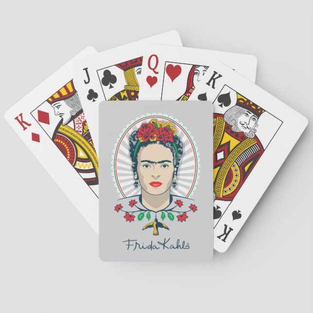 Frida Kahlo | Vintage Floral Playing Cards (Back)