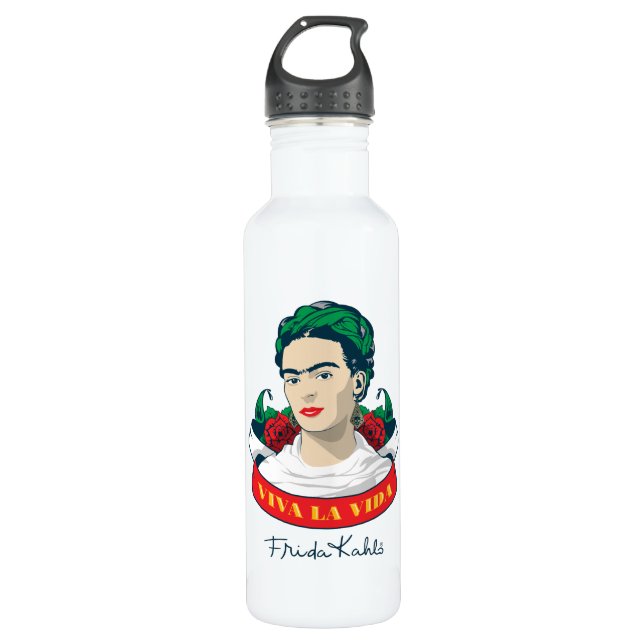 Frida Kahlo | Viva la Vida 710 Ml Water Bottle (Front)