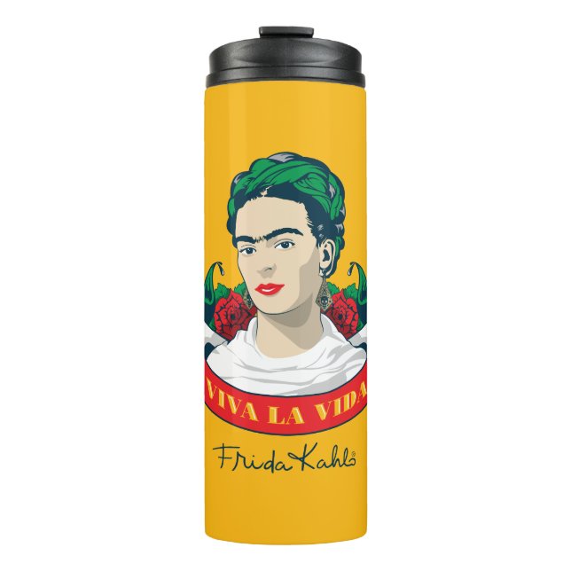 Frida Kahlo | Viva la Vida Thermal Tumbler (Front)