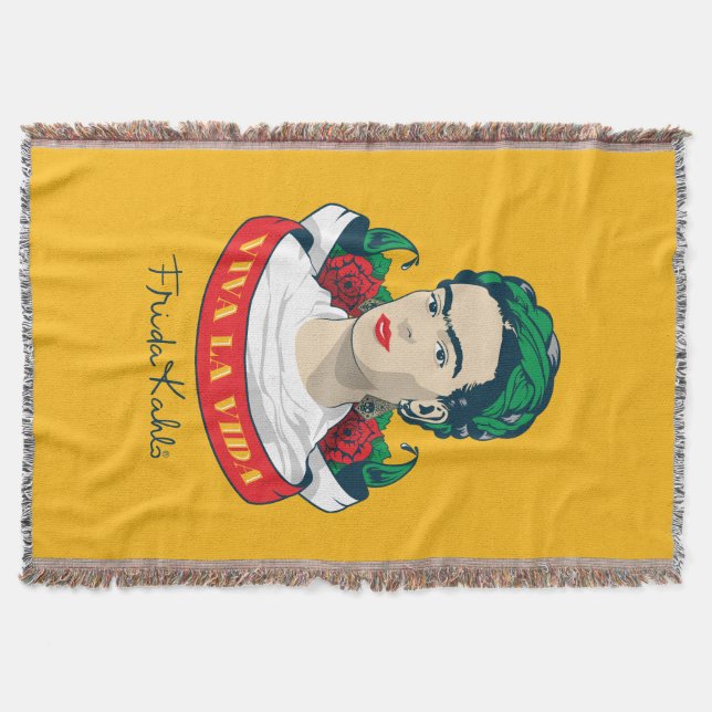 Frida Kahlo | Viva la Vida Throw Blanket (Front)