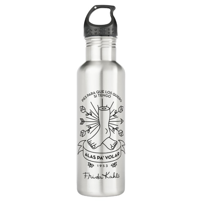 Frida Kahlo | Wings to Fly 710 Ml Water Bottle (Front)