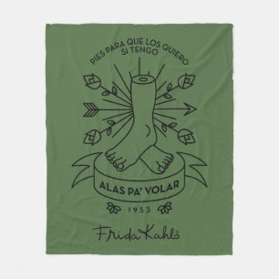 Frida Kahlo   Wings to Fly Fleece Blanket