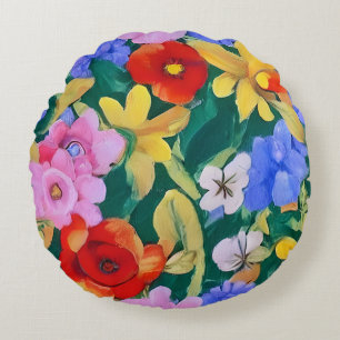 Frida Karlo Design Round Cushion