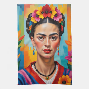 Frida Kohlo Pop Art Deco Painting Kitchen Towel