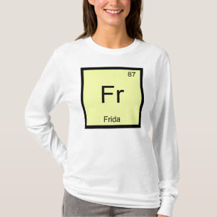 Frida Name Chemistry Element Periodic Table T-Shirt