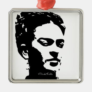 Frida Shadow Portrait Metal Tree Decoration