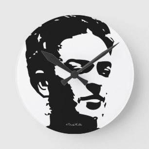 Frida Shadow Portrait Round Clock