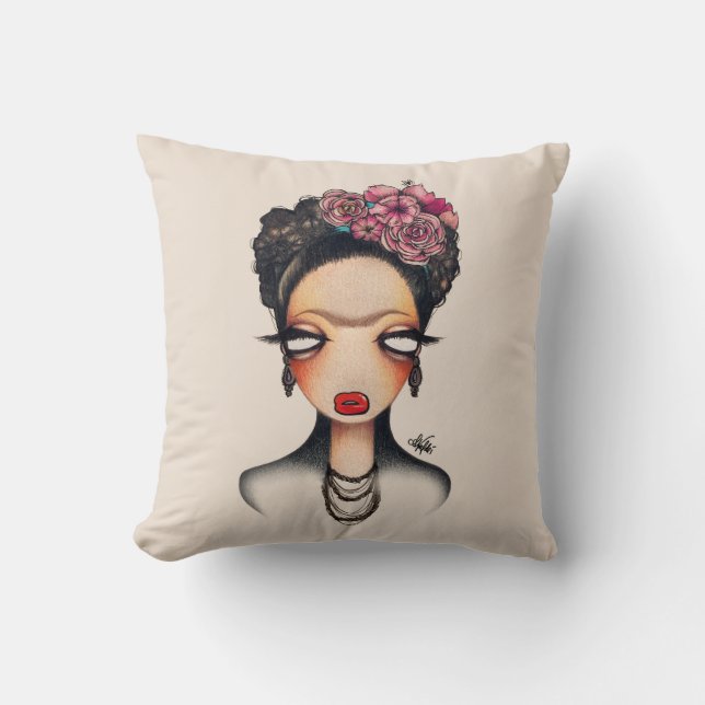Frida Throw Pillow (Front)