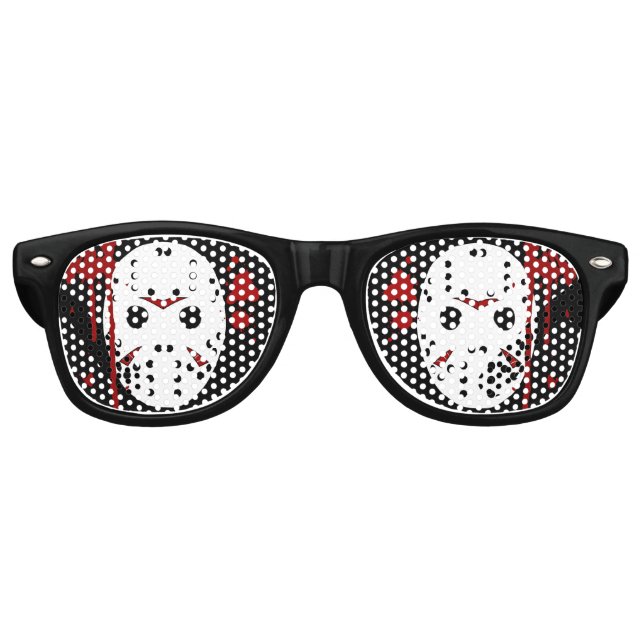 Friday 13th Hockey Mask Bloody Horror Retro Sunglasses (Front)