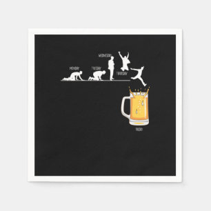 Friday Beer Lover Party Weekend Beer Mug Drunk Gif Napkin