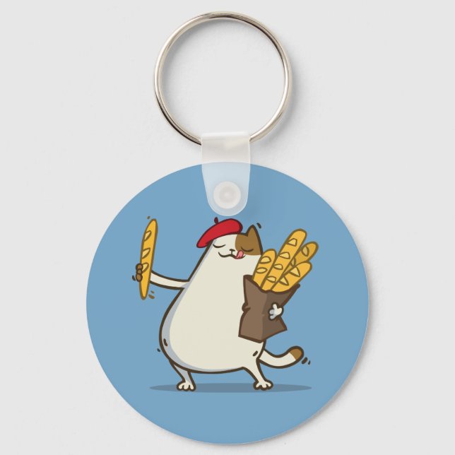 Friday Cat №3 Key Ring (Front)