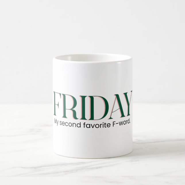 Friday Coffee Mug: Weekend Energy (US Spelling) Coffee Mug (Center)