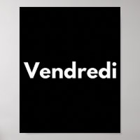 Friday Days Of The Week French Language France Adu