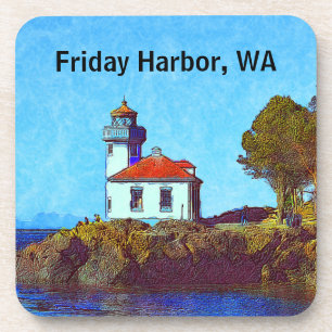 Friday Harbor Lime Kiln Lighthouse Coaster