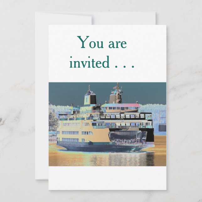 friday harbour ferry San juan island  | ferry land Invitation (Front)