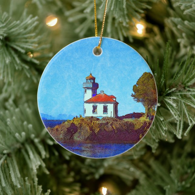 Friday Harbour Lime Kiln Lighthouse Ornament (Tree)