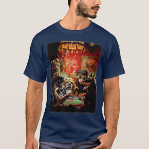 Friday Night Dog Poker Tournament, Gambling Luck 7 T-Shirt