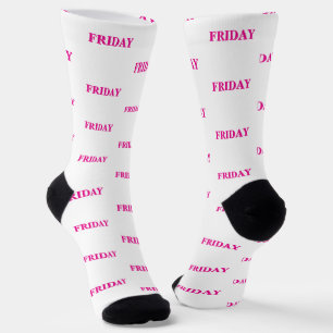 Friday Pink Days of the Week Socks