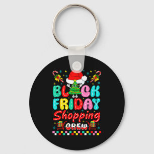Friday Shopng Crew Christmas Lights Black Shopng F Key Ring