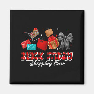 Friday Shopng Squad Christmas Black Shopng Family Magnet