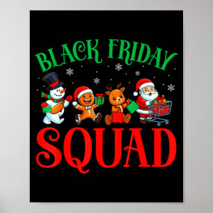 Friday Shopng Squad Christmas Black Shopng Family Poster