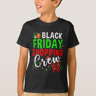 Friday Shopping Crew Christmas Lights Black Shoppi T-Shirt