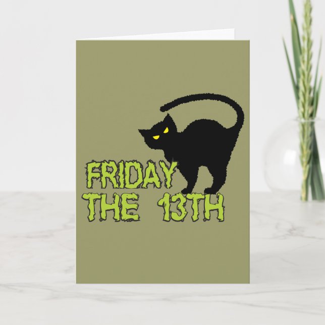 Friday The 13th - Bad Luck Day Superstition Card (Front)