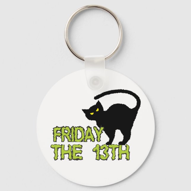 Friday The 13th - Bad Luck Day Superstition Key Ring (Front)