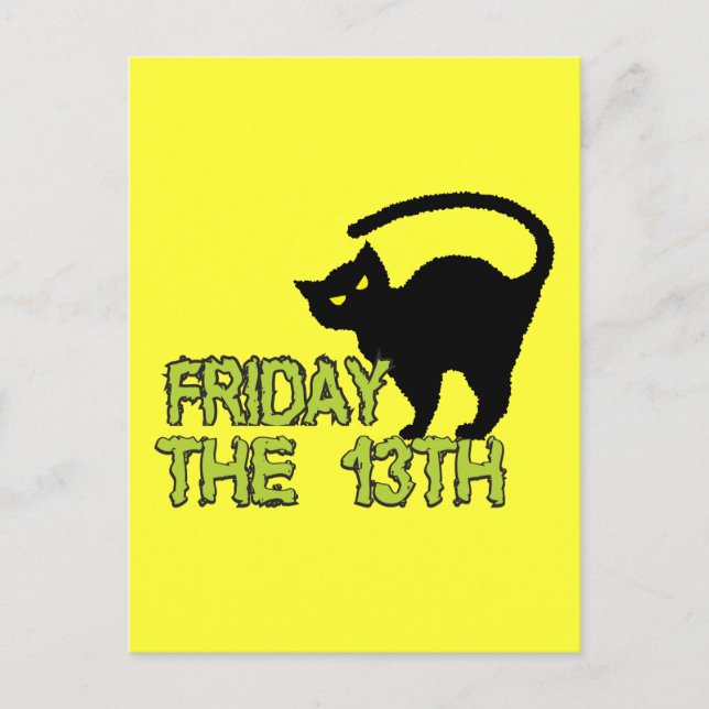 Friday The 13th - Bad Luck Day Superstition Postcard (Front)
