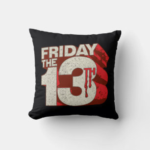 Friday the 13th   Bleeding Stacked 3D Logo Cushion