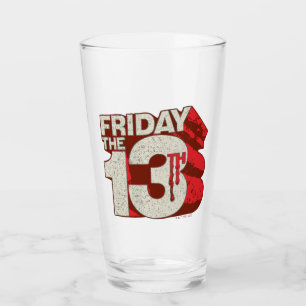 Friday the 13th Bleeding Stacked 3D Logo Glass
