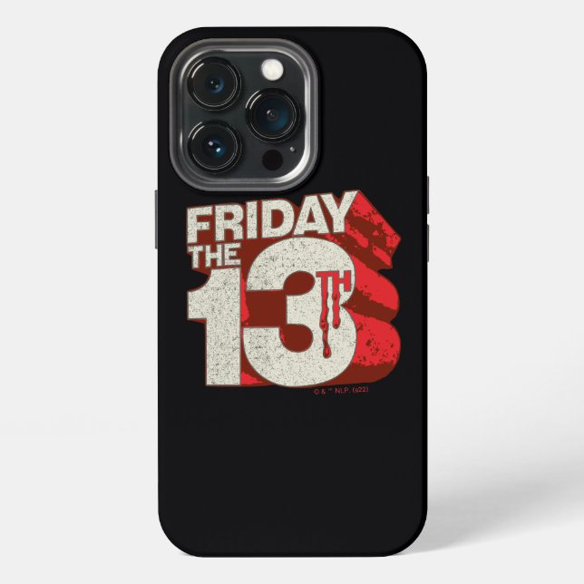 Friday the 13th | Bleeding Stacked 3D Logo iPhone Case (Back)