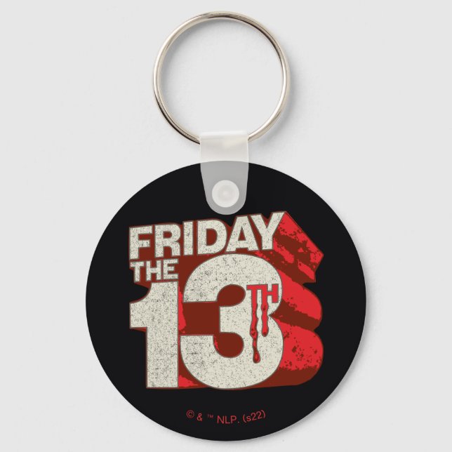 Friday the 13th | Bleeding Stacked 3D Logo Key Ring (Front)